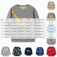 thumbnail image 4 of TOWED22 Toddler Baby Boy Girl Long Sleeve Crewneck Pullover Sweatshirt Sweater Outfits Cartoon Printed Casual Clothes(Dark Blue,4-5 Y), 4 of 6