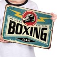 thumbnail image 3 of Chapa Boxeo Metal Vintage Pintura Hierro Rectangular Del Pared 40x30cm, 3 of 9