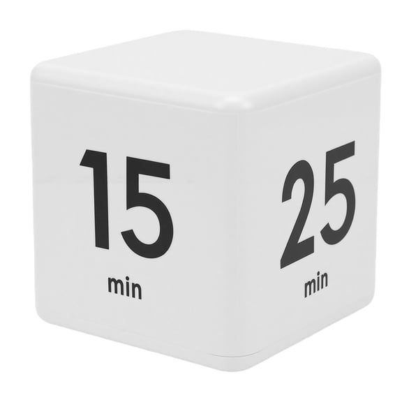 AVPAVP White Cube Countdown Timer with 5, 15, 25, and 45 Minute Presets