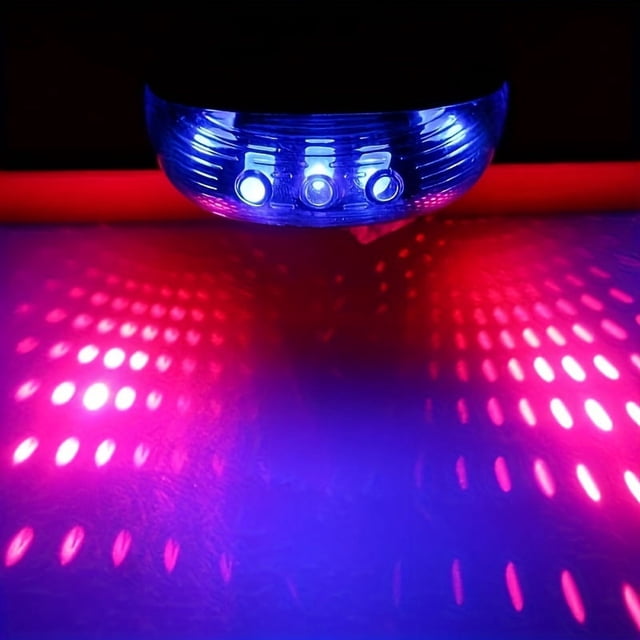 QJUHUNG Bicycle LED Tail Light with 5 LED Lights and 2 Laser Beams - ABS Material Seatpost Installation Battery Powered Does Not Include AAA Batteries Suitable for 36V or Below