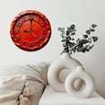 thumbnail image 6 of Red Resin Wall Clock Crackle Finish 10-Inch Silent Wooden Wall Clock, Battery Operated (AA Batteries Not Included), Artistic Home Decor, 6 of 7