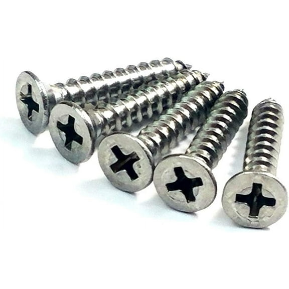 Hinge Outlet Stainless Steel Screws 9 x 1 Inch for Door Hinges - 24 Pack - Highly Rust Resistant