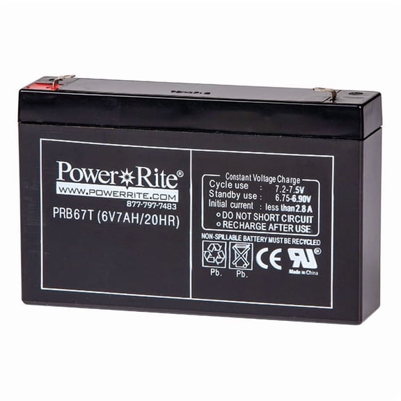 Power Rite® Battery, 6V, 7 Ah, 1/Each