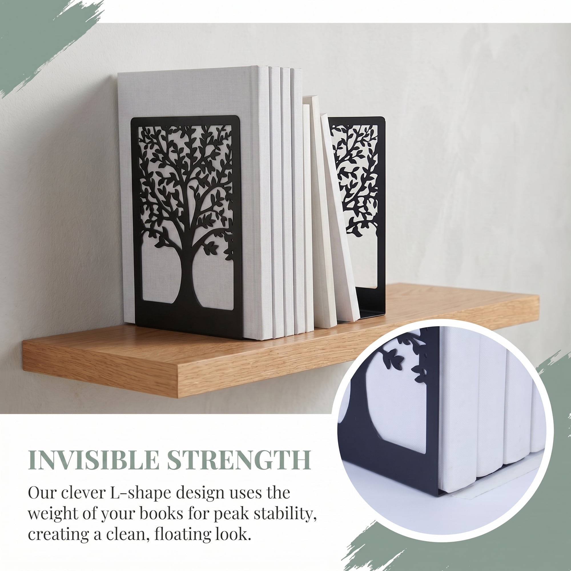 Unique Bargains Exquisite Decorative Metal Bookends for Home Office and Library Black Style C 4.7"x3.3"x6.9"