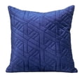 thumbnail image 1 of HomeRoots 402903 Blue Velvet Quilted Throw Pillow, 1 of 1