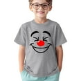 thumbnail image 2 of Toddler Girls T-Shirts Summer Clown Smiley Face Printinground Neck Short Sleeve Multicolor Tee Children Girls Comfort Style Athleisure Playtime And Outdoor T-Shirts，10 -12 Years, 2 of 4