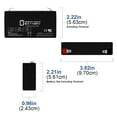 thumbnail image 2 of 6V 1.3Ah SLA Replacement Battery Compatible with Sonnenschein A206-1.1SU, 2 of 6
