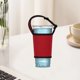 thumbnail image 5 of Correa ajustable de soporte de botella de agua de cuero negro con hebillas metálicas - Funda de cubierta de taza de ajuste universal 11x6x2cm - Portabotellas cruzado con correa para el hombro, 5 of 5