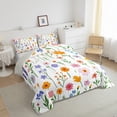 thumbnail image 3 of jejeloiu Colorful Cartoon Flower Bedding Comforter Set,Kawaii Floral Blossom Twin Comforter Sets,Cute Daisy Tulip Lavender Bedding Set For Girls Kids,Super Cozy Room Decor Reversible,2-Piece, 3 of 8
