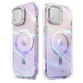 thumbnail image 3 of i-Blason Cosmo Mag for iPhone 15 Case/iPhone 14/13 Case [6.1 inch] with Camera Cover Stand, [MagSafe Compatible] Slim Stylish Full-Body Protective Case with Built-in Screen Protector (PinkWave), 3 of 4