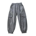thumbnail image 2 of HAOTAGS Boys Loose Cargo Pants,Elastic Sports Work Pants Casual Outerwear Mosquito Proof Pants Gray 5 Years, 2 of 4