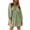 Light Green, variant on Women's Textured V Neck Mini Dress with Ruched and Buttoned Details Polyester % for Elegant Everyday Wear All Year