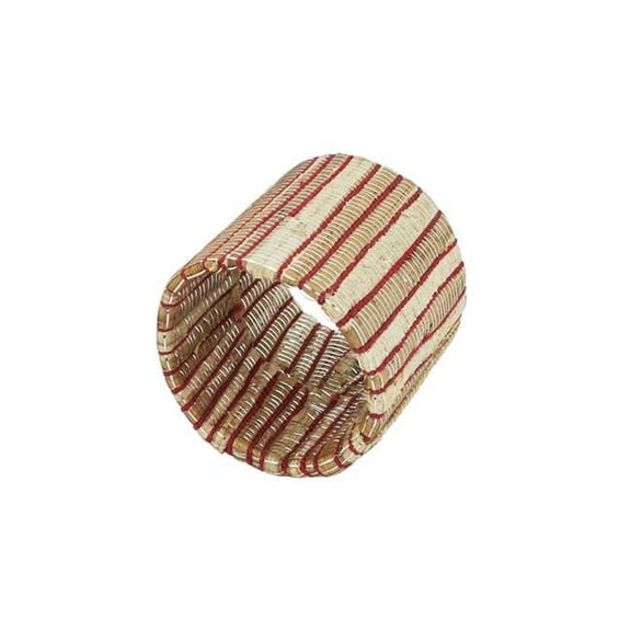 Saro Lifestyle Shimmering Woven Nubby Napkin Ring (Set of 4)