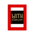 thumbnail image 1 of with love  quote handwrite Picture Display Art Red Photo Frame, 1 of 4