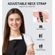 thumbnail image 4 of Paquete de 2 delantales con pechera ajustables, resistentes a las gotas de agua, con 2 bolsillos, delantales de cocina, color negro, 4 of 5