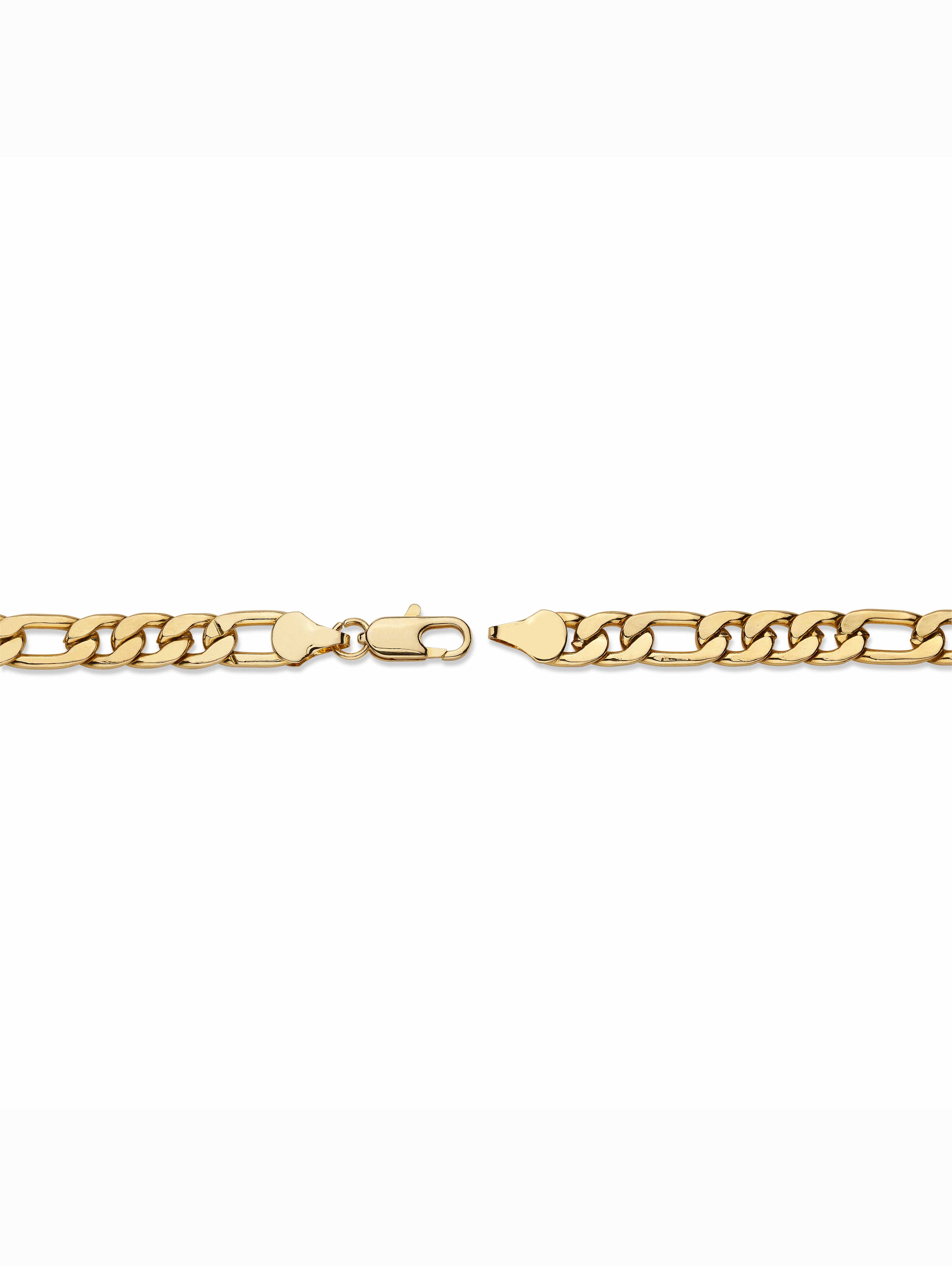 PalmBeach Jewelry Men's Figaro-Link Gold Ion-Plated Chain Necklace 22" (6.5mm)