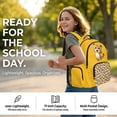 thumbnail image 6 of Xoenoiee Yellow Leopard Pattern 17 Inch Kids Backpack Lightweight Teen Backpack Schoolbag for Girls, Large Capacity Bookbag Daypack with Adjustable Padded Straps for Middle High School College, 6 of 7