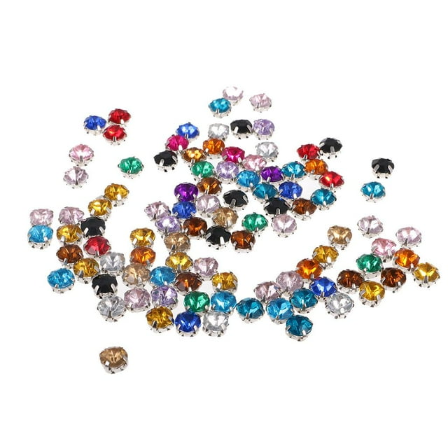 300 piezas de cristales de imitación para coser, multicolor, 0,16 '' / 0,24 8mm