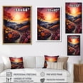 thumbnail image 4 of Designart "Sunset Horizon Painting III" Floral Floater Framed Wall Art Print, 4 of 7