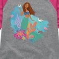 thumbnail image 3 of Disney - Ariel in Water  - Toddler & Youth Girls Raglan Graphic T-Shirt, 3 of 4