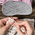 thumbnail image 6 of FONDOTIN Braided Yarns for Crocheting 4 Rolls Grey 16X2.4in Polyester for Handicraft Enthusiasts, 6 of 8