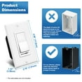 thumbnail image 4 of BESTTEN 10 Pack Dimmer Light Switch, Single Pole or 3-Way, Slide Dimmer Switches, Compatible with Dimmable LED, CFL, Incandescent and Halogen Bulb, N, 4 of 9