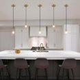 Gold Pendant Lights, Seeded Glass Pendant Lights for Kitchen Island, 1