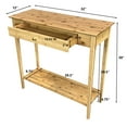 thumbnail image 2 of Solid Bamboo 2-Tier Console Table with Drawer Natural, 2 of 5