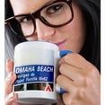 thumbnail image 2 of 3drose, Beaches at Normandy, 15oz Two-tone Blue Mug, 2 of 6