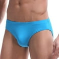 thumbnail image 4 of Pitauce Mens Low Rise Briefs Cooling Ice Silk Seamless Underwear Thin Bikini Underwear Quick Dry, 4 of 7