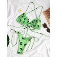 thumbnail image 4 of Traje De Baño De Bikini, Correas Cruzadas Traje De Baño De Bikini De 2 Piezas Estampado De Mariposas Sin Espalda Elegante Para Surfear ANGGREK  Otros, 4 of 6