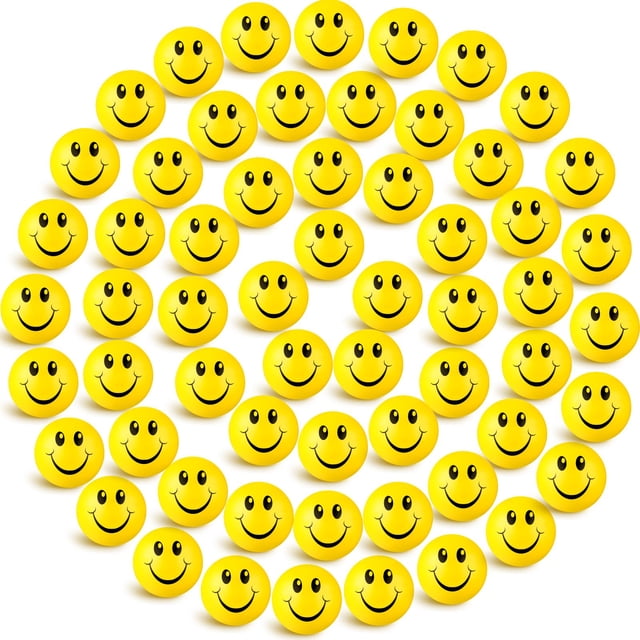 Espuma facial Skylety Mini Smile de Stress Balls, 3 cm, 100 unidades