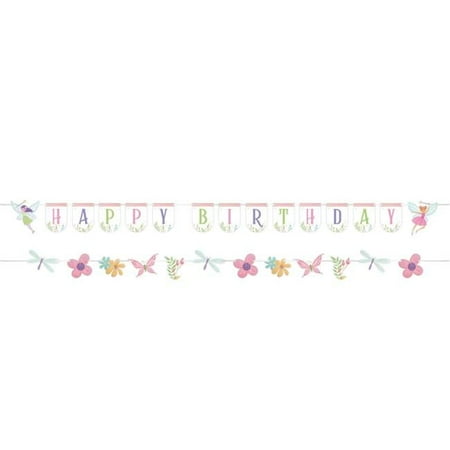 Creative Converting 360388 Fairy Forest Shaped Banner with String