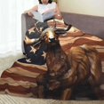 thumbnail image 6 of Salouo Deer American Flag Vintage Print Bed Blankets,Flannel Blanket Comfortable Air Conditioning Blanket Lightweight Blanket for Sofa Bed Travel & Couch -50"x40", 6 of 8