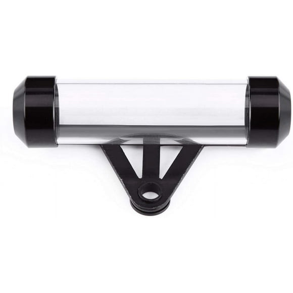 Porte-vignette, Cylindrique en Alliage d'Aluminium de Moto et Acrylique Cadre Général Imperméable à l'Eau Porte-Tube de Disque de Sécurité pour la Plupart des Motos 11 x 2.6cm /4.3 '' x1.02 '' (Noir)