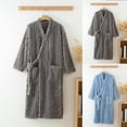 thumbnail image 6 of Lovskoo 2024 Thick Warm Bath Robe for Women Plush Soft Fleece Bathrobes Nightgown Ladies Pajamas Sleepwear Housecoat Blue-XL, 6 of 6