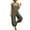 Z81 Green, variant on Mifsaly Linen Jumpsuits for Women Sleeveless Square Neck Wide Leg Jumpsuit Casual Summer Vacation Loose Boho Harem Pants with Pockets Dark Gray,XXL