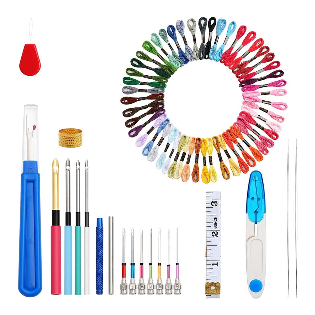 Punch Embroidery , Assorted Punch s Craft Embroidery Threads Stitch DIY