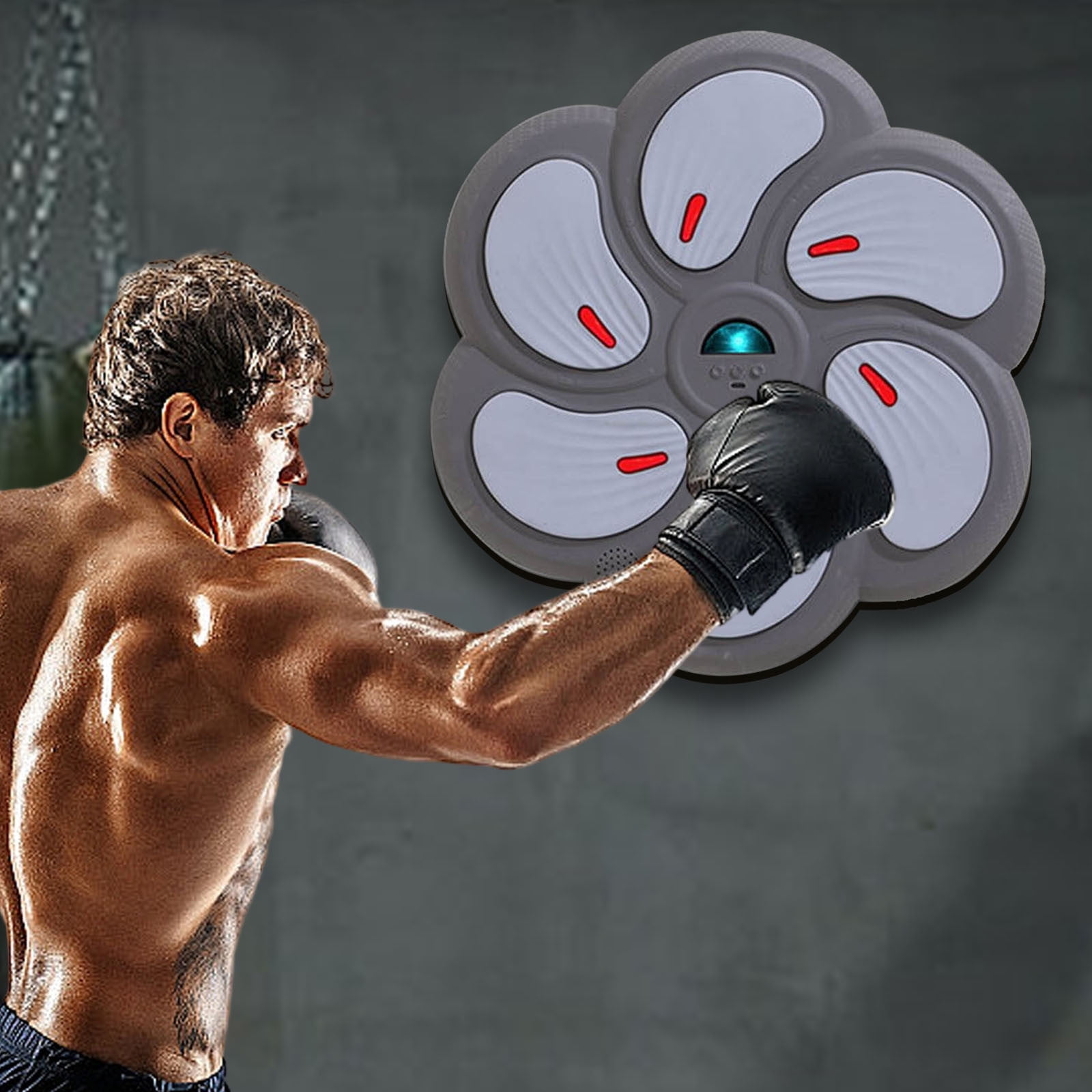 DAMAI 2025 Music Boxing Machine, Wall Mounted Smart Bluetooth Boxing Target with Boxing Gloves, Wall Boxing Punching Pad, Home Workout Traine, Fun Electronic Boxing Gifts