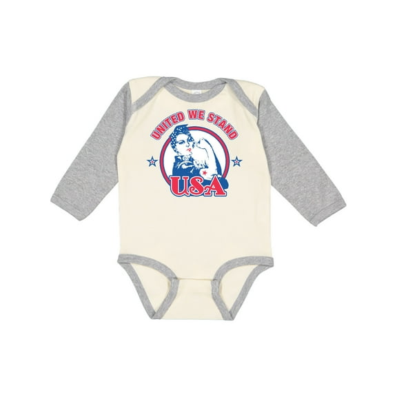 Inktastic Rosie Riveter United USA Girls Long Sleeve Baby Bodysuit