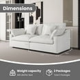 thumbnail image 3 of The Magic Home Cloud Modular Linen Sectional Sofa, White, 3 of 13