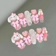 thumbnail image 1 of Muñeco de dibujos animados Sanrioed My Melody Hello Kitty, Parche de uñas tridimensional hecho a mano, juguete de Anime para niñas, regalo de juguetes, nuevo, 1 of 4