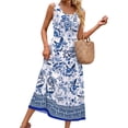 thumbnail image 3 of Fantaslook Summer Dresses for Women Sleeveless Casual Long Dress Beach Vacation Sundresses with Pockets, 3 of 9