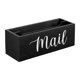 thumbnail image 1 of Portacorreo de encimera, organizador de correo de madera rústica, bandeja para correo, portasobres, Negro, 1 of 9
