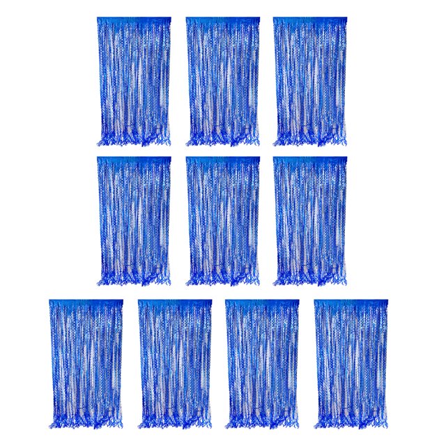 10 Pcs Rideau à Franges en Clinquant Métallique, Rideau à Franges en Feuille, Toile de Fond Réutilisable Scintillante Ondulée en Clinquant pour Fêtes, Anniversaires, Accessoires de Photomaton, 40 Pouces x 79 Pouces