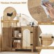 thumbnail image 4 of 31.5-pulgada small rattan buffet gabinete con almacenamiento kitchen coffee bar gabinete con doors boho rural sideboard con adjustable estantes y handle para kitchen y sala de estar (natural), 4 of 6