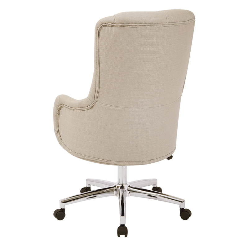Ariel Desk Chair in Klein Cream Mouse Fabric Semi Assembled Walmart