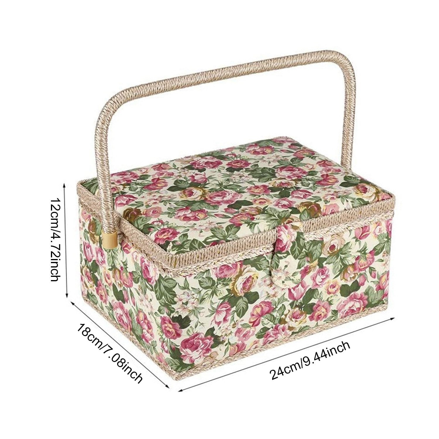 Extra Large Sewing Basket,Vintage Basket,for Needles, Thread, Tape Measure, and Other Supplies Storage