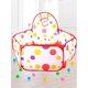 thumbnail image 1 of 1pc 90cm/35.4in Polka Dot Kids Basketball Pool (without Ocean Ball), Children's Foldable Tent & Basketball Hoop, Toy For Home Indoor Playground, Suita, 1 of 5
