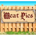 thumbnail image 1 of Meat Pies Red Text 13 oz Vinyl Banner With Metal Grommets, 1 of 4